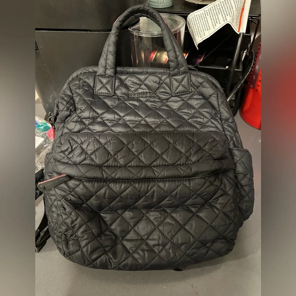 MZ Wallace Black Quilted Top Handle Women's backpack - Picture 1 of 6